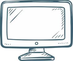 Illustration Vintage Computer Monitor Sketch Retro Technology Design vector