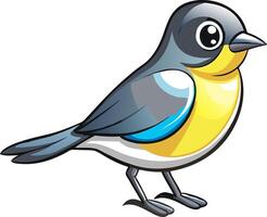 Colorful Cartoon Bird Illustration for Creative Design and Educational Use vector