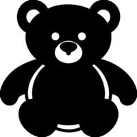 Cute Teddy Bear Silhouette Art for Kids Room Nursery Decor and Baby Shower Invitations vector