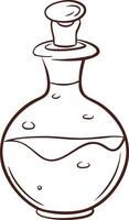 Decorative Glass Potion Bottle Illustration for Design and Branding Projects vector