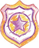 Colorful Star Emblem on Shield for Badges and Insignias vector