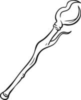 Fantasy Wizard Staff Illustration for Gaming and Design vector