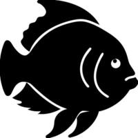 Black Silhouette Fish Illustration for Marine Design and Craft Projects vector