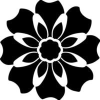 Black Floral Mandala Design for Art and Graphic Projects vector