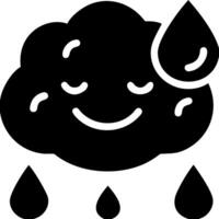 Cute Smiling Cloud with Raindrops for Weathers or Children's Illustrations vector