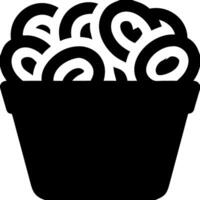 Black Spiral Shells in Basket Silhouette Illustration vector