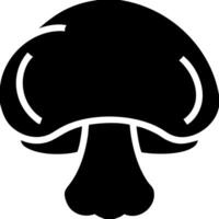 Black Mushroom Silhouette Simple for Food Design and Nature Concepts vector