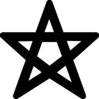 Black Pentagram Star Symbol Minimalistic Design for Spiritual and Mystical Themes vector