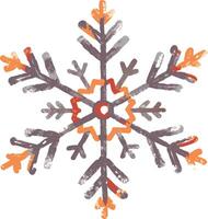 Colorful Geometric Snowflake Design Winter Decoration vector