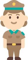 Cute Police Officer Character Illustrative Design for Educational Media and Graphics vector