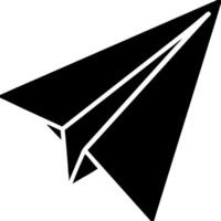 Black Paper Airplane Silhouette Symbolizing Simplicity and Communication vector