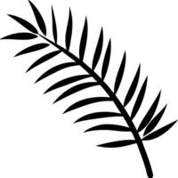 Bold Black Palm Leaf Silhouette Illustration for Nature and Design Projects vector