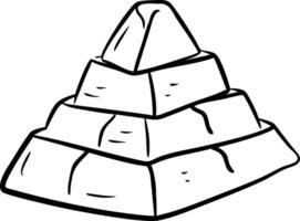 Abstract Stone Pyramid Illustration Symbolizing Strength Stability and Foundation Art vector