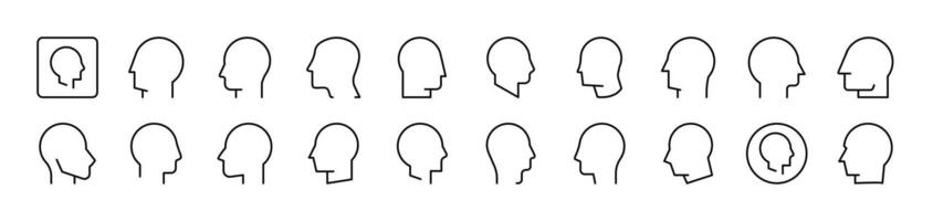 Simple Linear Icon of Faceless Person Profile. Editable Stroke. Minimalistic Linear Pictogram for Design of Cards, Apps, Banners, Posts vector