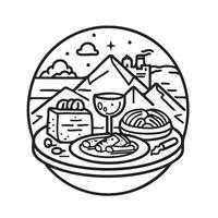 Passover logo sketch vector