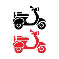 scooter silhouette with white background vector