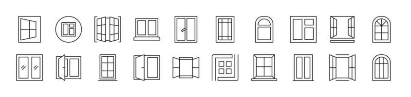 Bundle of Thin Icons. Editable Stroke. Suitable for Web Sites, Books, Cards, Apps vector