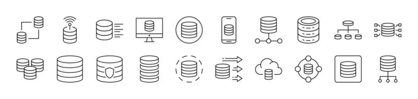 Coin, Savings, Money Related Icon Set. Editable Stroke. Suitable for Web Sites, Books, Cards, Apps vector