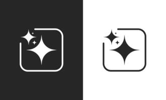 Artificial Intelligence App Icon Image Generator Magic Stars Logo Illustration vector