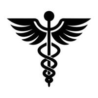 medical symbol caduceus symbol isolated on white background vector