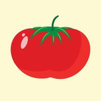 illustration of a red tomato isolated on white , Tomato . Tomato on white background. Tomato in cartoon style vector