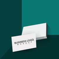 3d rendered stack of blank name cards vector