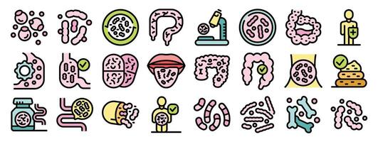 Probiotics supporting gut health and boosting immune system vector