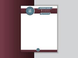 pad template design, letterhead form a4 vector