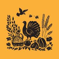Flat Thanks giving day vector