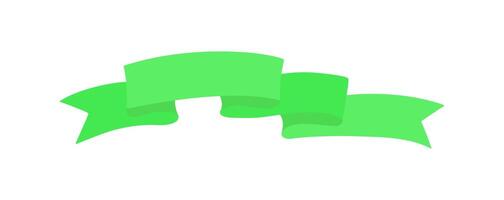 Ribbon banner blank sticker template simple hand drawn illustration in flat cartoon style, curly label design element, template for advertising or marketing promotion vector