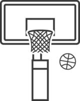 Basketball hoop and ball icon on white background vector