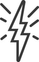 A black and white lightning bolt icon vector