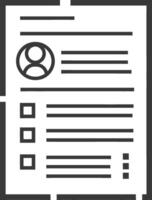 A black and white icon of a check box vector