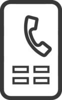 A phone icon on a white background vector