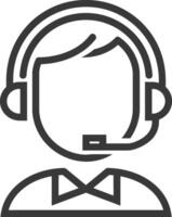 Call center operator icon illustration vector