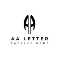 Creative minimal AA LETTER Logo design template vector