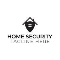Creative flat home security Logo design template vector