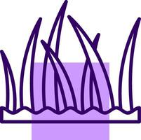 Beach grass Outline Style Icon vector