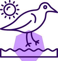Sandpipers Outline Style Icon vector