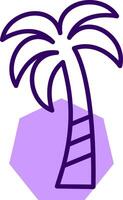Palm tree Outline Style Icon vector