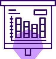 Stacked Bar Chart Outline Style Icon vector