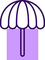 Beach umbrella Outline Style Icon vector