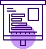 Horizontal Bar Chart Outline Style Icon vector
