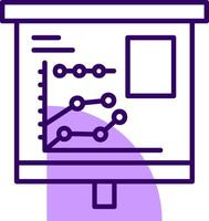 Multiple Trend Chart Outline Style Icon vector