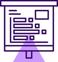 Horizontal Bars showing Outline Style Icon vector