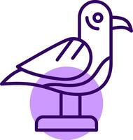 Seagull Outline Style Icon vector