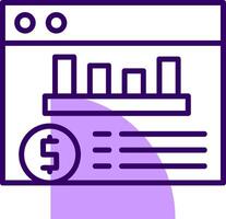 Expense tracker Outline Style Icon vector