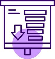 Funnel Chart Outline Style Icon vector