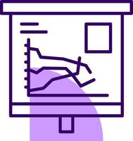 Multiple Line Graph Outline Style Icon vector