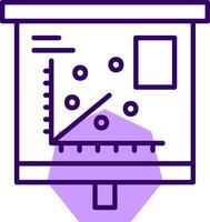 Scatter Plot Outline Style Icon vector